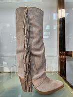 Fringe cowboyboots taupe, Hoge laarzen, Fashion Affair, Beige, Nieuw