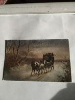 BONNE ANNEE !  POSTKOETS MET 4 PAARDEN, Ophalen of Verzenden, Voor 1920