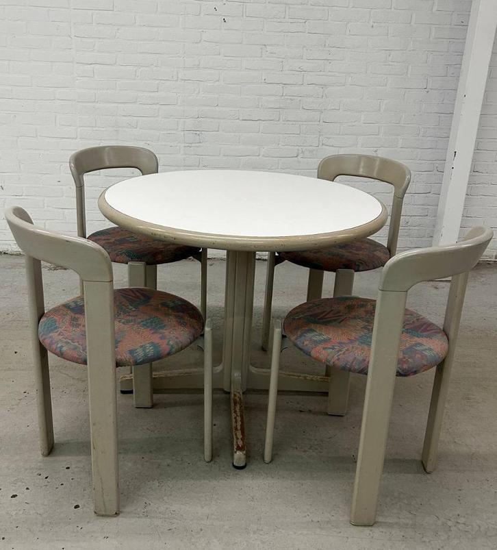 7 x Vintage Bruno Rey - Kusch & Co tafels, Huis en Inrichting, Complete eetkamers, Gebruikt, 4 tot 6 stoelen, Ophalen of Verzenden