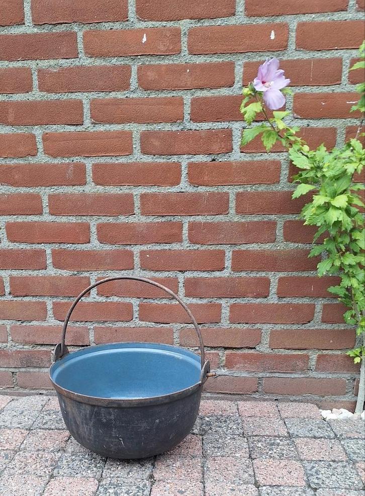 Retro Emaille Balkenbrij Ketel, Antiek en Kunst, Antiek | Emaille, Ophalen