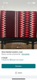Show blanket Western, rood, nieuw, Dieren en Toebehoren, Ophalen of Verzenden, Nieuw, Dekje
