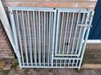 2x Puppypaneel met luik 1x1 meter, Dieren en Toebehoren, Hondenhokken, Ophalen, Zo goed als nieuw, 110 cm of meer, Minder dan 65 cm