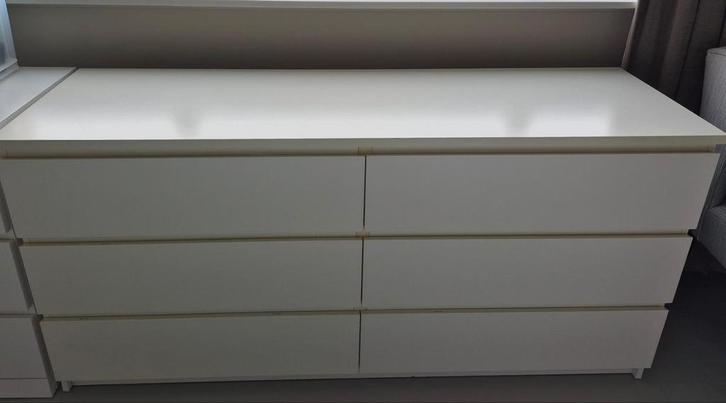 IKEA Malm, Witte commode met lades 160 cm, Huis en Inrichting, Kasten | Dressoirs, Gebruikt, 150 tot 200 cm, 50 tot 75 cm, Met lade(s)