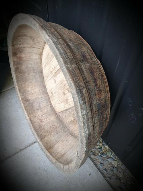 Gave grote houten olijfbak - kaasmal - bak, Huis en Inrichting, Woonaccessoires | Schalen en Manden, Nieuw, Schaal, Rond, Hout