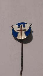 Vintage Speldje met Duif en Kruis, Verzamelen, Speldjes, Pins en Buttons, Ophalen of Verzenden, Gebruikt, Overige onderwerpen