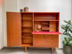 Highboard vintage teak secretaire - Mid-Century ‘60, Ophalen