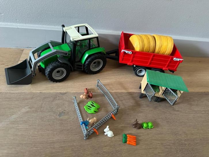Playmobil boerderij verzameling - trekker, konijntjes en hok, Kinderen en Baby's, Speelgoed | Playmobil, Gebruikt, Complete set
