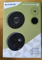 te koop intersteel toilet garnituur rond mat zwart RVS wc, Ophalen of Verzenden, Nieuw