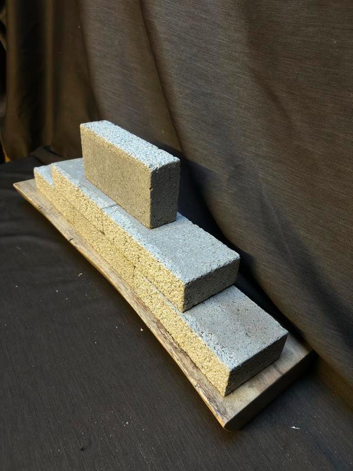 Witte Metselstenen 21x9,7 cm, 5 cm dik - ca. 400 stuks, Doe-het-zelf en Verbouw, Metselstenen, Gebruikt, Beton, Ophalen of Verzenden