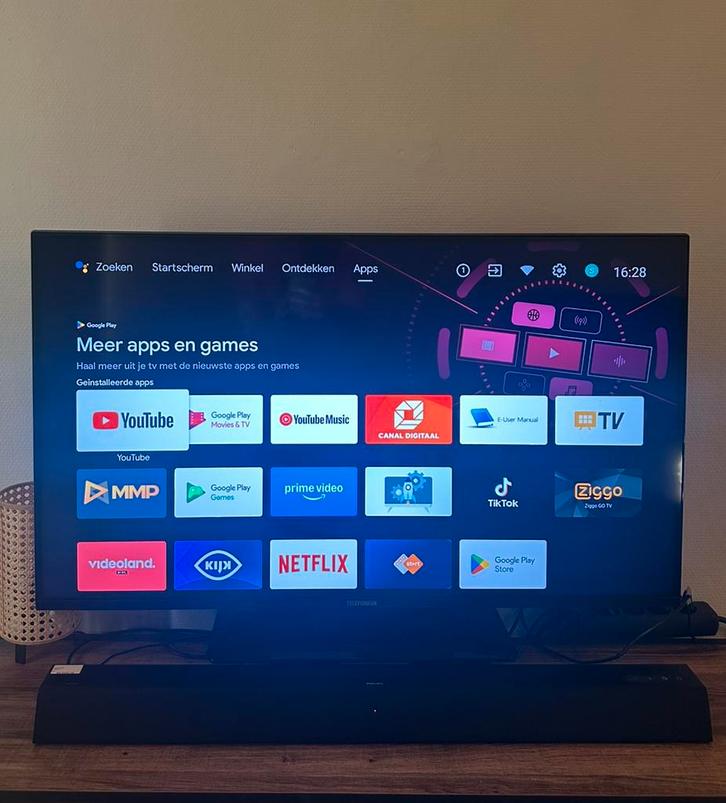 SmartTV 4K UHD Telefunken 43 inch, Audio, Tv en Foto, Televisies, Zo goed als nieuw, 100 cm of meer, Philips, 50 Hz, Smart TV