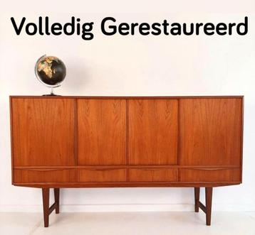 Deens design highboard | vintage teak dressoir | buffetkast