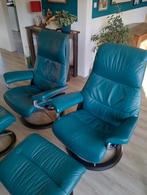 2 x Ekornes Stressless View Signature (M) fauteuil leer, Ophalen, Zo goed als nieuw, 50 tot 75 cm, Leer