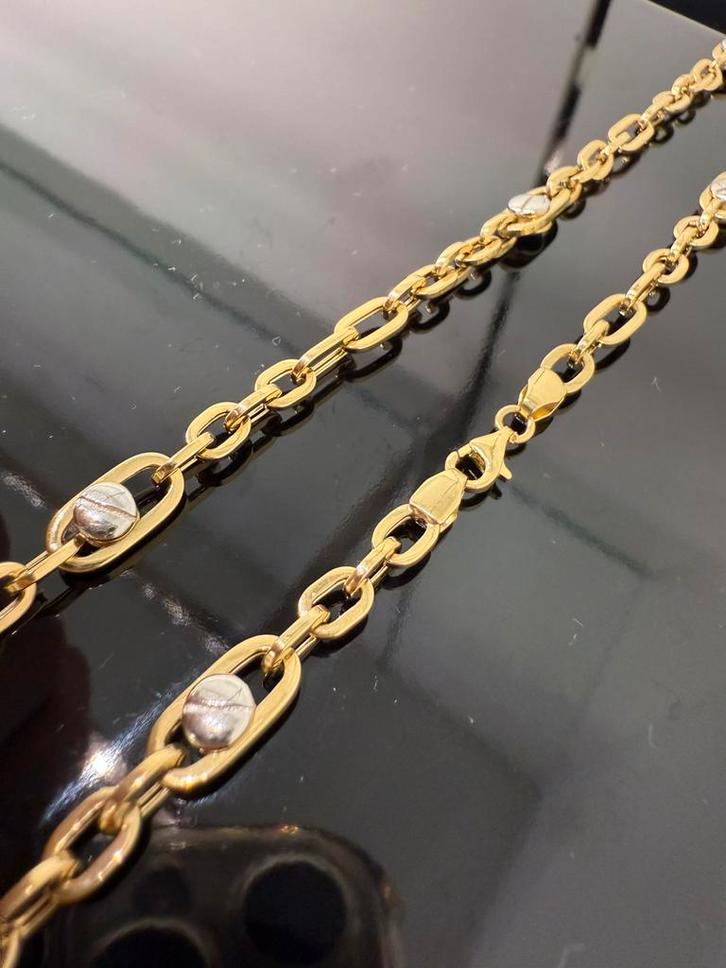 Prachtige 14 karaats houden monte carlo ketting, Sieraden, Tassen en Uiterlijk, Kettingen, Nieuw, Goud, Ophalen of Verzenden