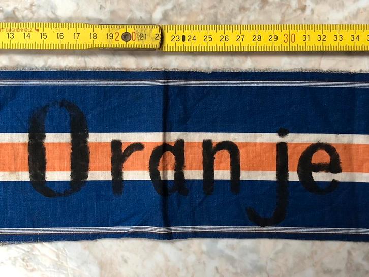 Armband Binnenlandse Strijdkrachten, ‘Oranje’, WO 2., Verzamelen, Militaria | Tweede Wereldoorlog, Overige soorten, Embleem of Badge