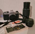 PENTAX K1000 + boekje + telelens 80-200 en 50mm lens, Ophalen of Verzenden, Gebruikt, Spiegelreflex, Pentax