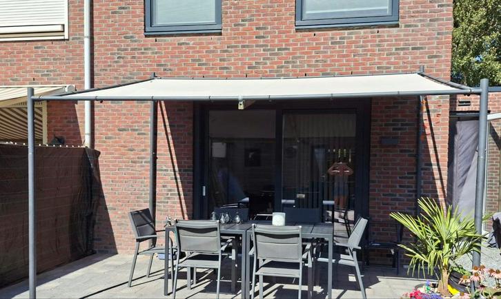 Verplaatsbare terrasoverkapping, zomer veranda 3 x 4 m., Tuin en Terras, Zonneschermen, Zo goed als nieuw, Overige typen, 300 cm of meer