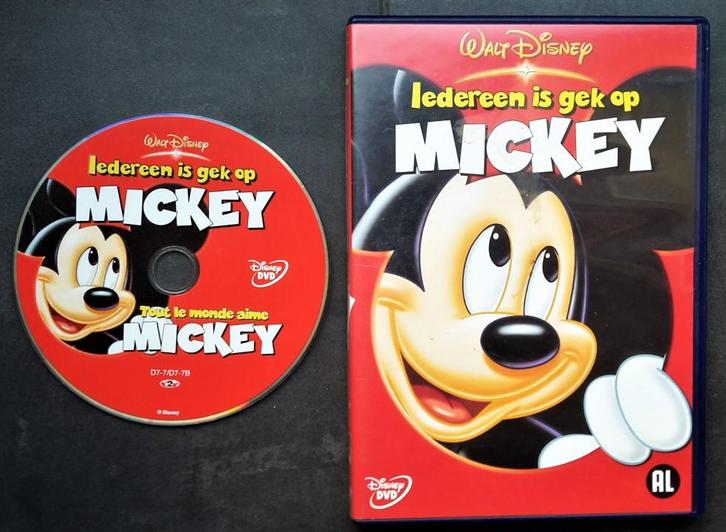 DVD - Iedereen is Gek op Mickey - Disney - Mickey Mouse, Cd's en Dvd's, Dvd's | Kinderen en Jeugd, Zo goed als nieuw, Tv fictie