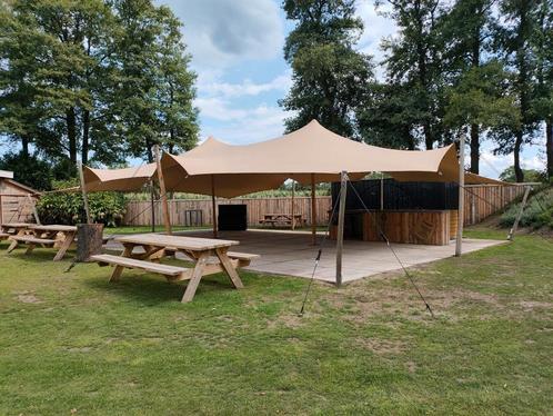 Stretchtent te huur 6x10 mooi groot stijlvolle tent, Tuin en Terras, Partytenten, Zo goed als nieuw, 8 meter of meer, 6 meter of meer