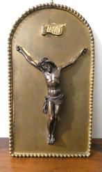 Bijzonder brons-koperen kruis wand plaquette [1574], Ophalen