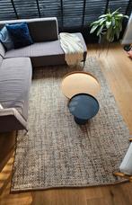 Wollen vloerkleed 190x280 cm (beige, blauw en bruin gemixt), Ophalen, Bruin, 150 tot 200 cm, 200 cm of meer