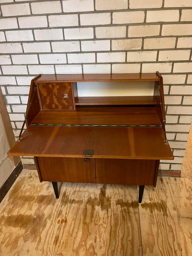 Vintage secretaire sixties, Huis en Inrichting, Kasten | Secretaires, Zo goed als nieuw, Ophalen