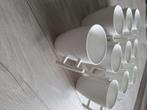 10 witte mokken hoogte 11cm  van porselein, Overige typen, Ophalen of Verzenden, Zo goed als nieuw, Overige stijlen