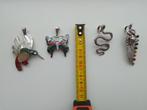 Zilveren pendel - hanger dier totem edelstenen inleg NIEUW, Nieuw, Ophalen of Verzenden, Met edelsteen, Zilver