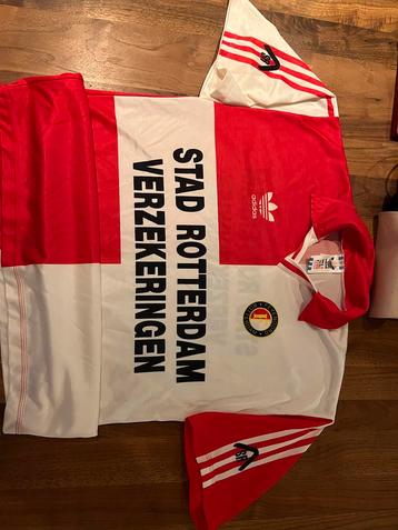 Vintage Feyenoord Adidas shirt maat L jaren 90 beschikbaar voor biedingen