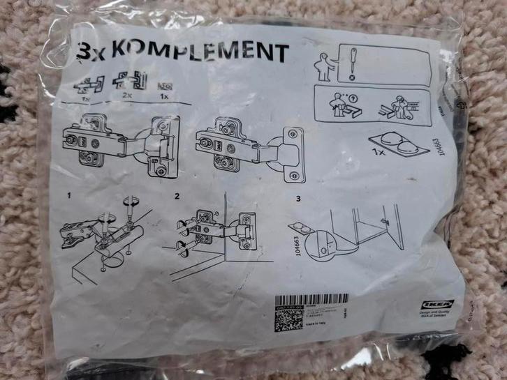 IKEA Komplement Zachtsluitende Scharnieren, Huis en Inrichting, Kasten | Wandmeubels, Nieuw, Minder dan 100 cm, Minder dan 150 cm
