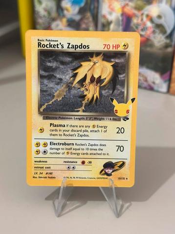Rocket's Zapdos Celebrations Classic 25th Anniversary beschikbaar voor biedingen