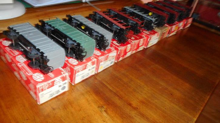 HAG 10 diverse SBB metalen goederen wagons in ovp v. Marklin, Hobby en Vrije tijd, Modeltreinen | H0, Nieuw, Wagon, Wisselstroom