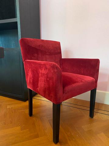 Armstoelen 6 stuks merk Olav velvet cherise zgan ! beschikbaar voor biedingen