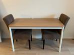 Tafel met twee stoelen - 130x80cm - Goede conditie, Huis en Inrichting, Ophalen, Gebruikt, 100 tot 150 cm, Tot twee personen