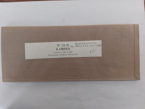 21D  Stafkaart 1955 Kampen - De Plas - Zandberg IJsselmuiden, Boeken, Atlassen en Landkaarten, Zo goed als nieuw, Landkaart, Nederland