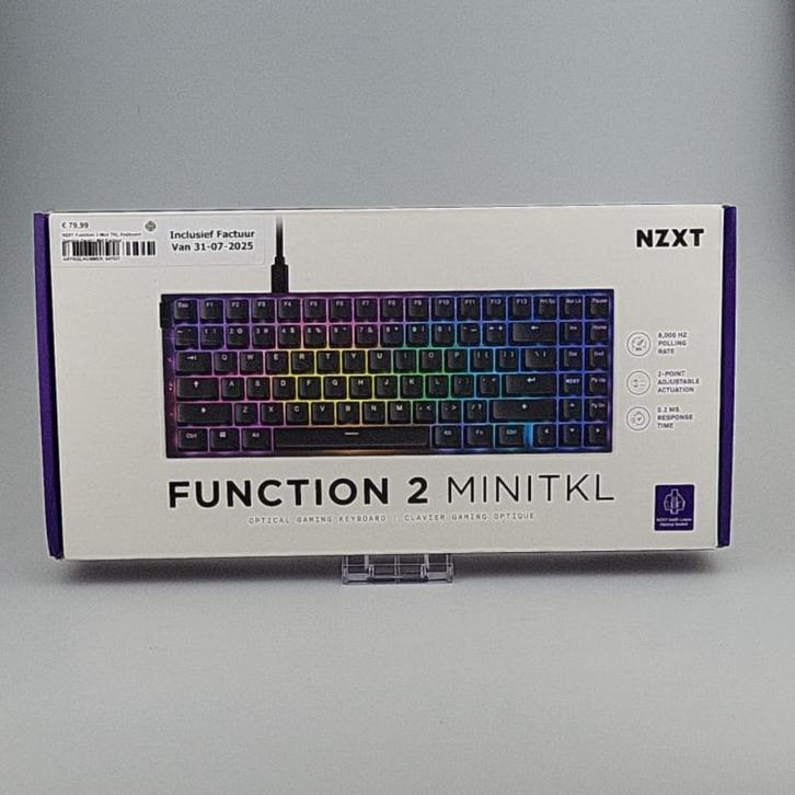 NZXT Function 2 Mini TKL Keyboard Gaming Zwart | Met Factuur, Computers en Software, Toetsenborden, Zo goed als nieuw