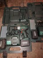 2 Metabo Schroefmachines + Accu's & Oplader, Gebruikt, Variabele snelheid, Ophalen of Verzenden, Boor- en Schroefmachine