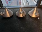 3 hanglampen, Huis en Inrichting, Lampen | Hanglampen, Ophalen, Gebruikt, Oosters, Metaal
