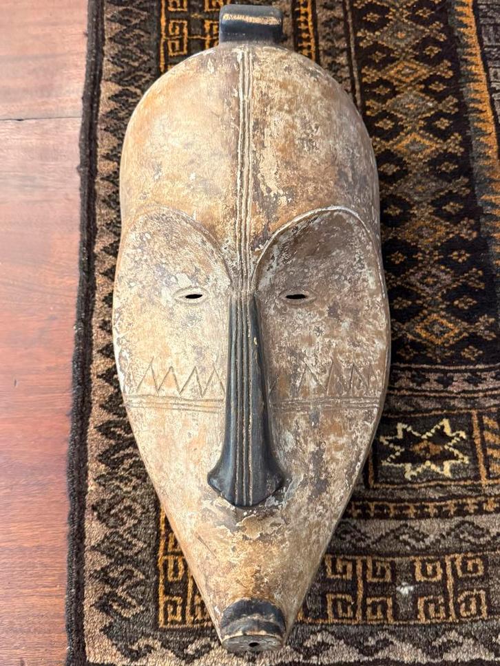 Authentiek Afrikaans Ngil’s Fang Masker afm. 50x25 cm, Antiek en Kunst, Kunst | Niet-Westerse kunst, Ophalen of Verzenden