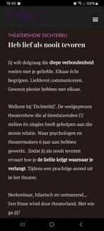 Psychologie in theater dichterbij Zwolle, Twee personen