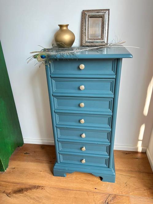 Vintage ladekast art deco - bluegoose, Huis en Inrichting, Kasten | Ladekasten, Zo goed als nieuw, Minder dan 100 cm, 50 tot 100 cm