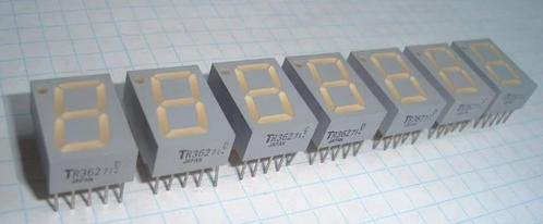 Toshiba TR362 LED-displays met 7 segmenten., Hobby en Vrije tijd, Elektronica-componenten, Zo goed als nieuw, Ophalen of Verzenden