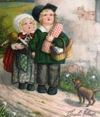 PAULI EBNER - gesigneerd! - sinaasappels, Ophalen of Verzenden, 1920 tot 1940, Gelopen, Kinderen