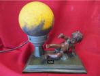 Zeer mooie Art Deco lamp met fraai vormgegeven putto, Moreau, Verzenden