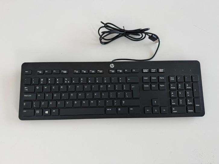 HP 125 USB toetsenbord – bedraad, compleet en goed werken, Computers en Software, Toetsenborden, Zo goed als nieuw, Qwerty, Bedraad