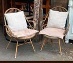 Retro rotan stoel, Huis en Inrichting, Ophalen, Gebruikt, Bruin, Eén