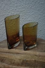 vintage amber vazen set, Antiek en Kunst, Verzenden