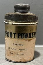 blikje foot powder 1940, Verzamelen, Militaria | Tweede Wereldoorlog, Ophalen of Verzenden, Nederland