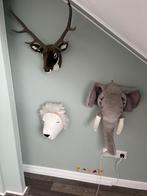 Prachtige dierenkoppen kinderkamer - olifant - hert - leeuw, Kinderen en Baby's, Kinderkamer | Inrichting en Decoratie, Verzenden