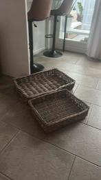 2 rieten manden in goede staat. 48x46x10 en 40x40x10, Ophalen of Verzenden, Zo goed als nieuw