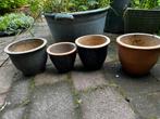 Geglazuurde bloempotten, Ophalen, Gebruikt, Tuin, Rond